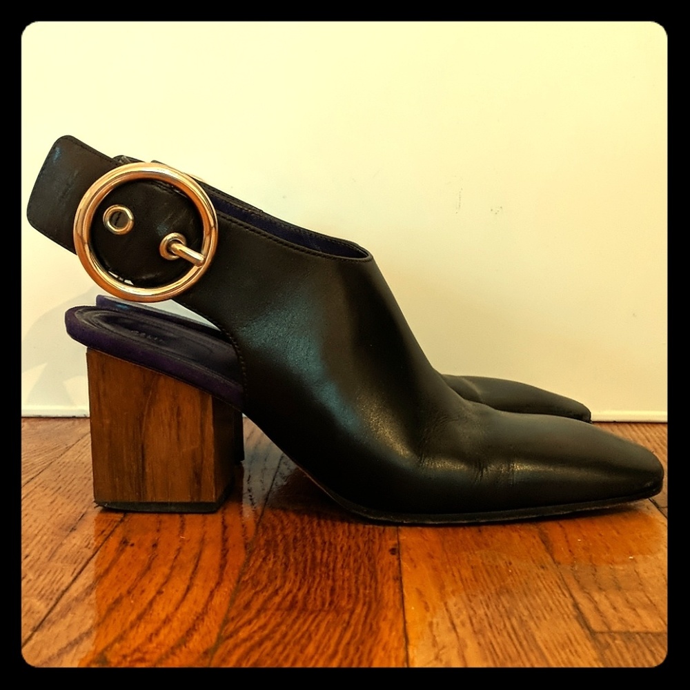 Celine Wood Block Heel Slingback
